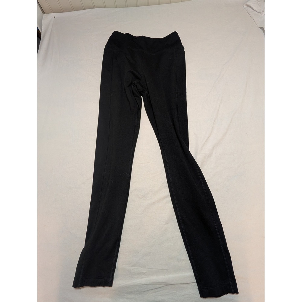 Pink Victoria's Secret Cozy Fleece Lined Leggings Black Side Pockets Small
